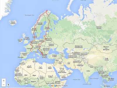 Sul loro blog � possibile essere aggiornati su tutti i spostamenti dei due. Questo � il percorso effettuato finora in giro per l'Europa